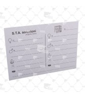 Tarjeta para Porta Tarjeta con Alambre I092 STA Soluzioni: perfecto accesorio para añadir información de tus pájaros